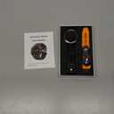 Military Smart Watches Built-in GPS, 170+ Sport Modes for Men with Flashlight, Smartwatch for Android Phones and iPhone, 1.43" AMOLED Screen Bluetooth Call Compass Altimeter (Black & Orange (2 Bands))