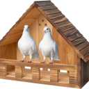 SWANGSA Mourning Dove Nesting Box, Carbonized Cedar Birdhouses for Outdoor Doves and Other Small Birds, 1 Pack