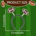 5 x AIUPUOC Football Headband for Women Cute Football Design Headband Head Boppers Sports Hair Accessories for Football Mom Fans Game Day Cheer Hairband Non Slip 1Pcs (Brown B, Average)