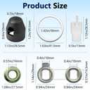 E-Bike Hub Motor Nuts M14 for 250W-500W Motors, Electric Bicycle Hub Motor Nut Set Includes 14mm Shaft Screw Cap Washer/Spacer/Nut Cover