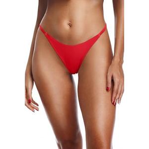 Zmart Women Thong Bikini Bottoms G String Sexy Low Waist Swimsuit Bottom Brazilian Cheeky Bathing Suit Bottoms S
