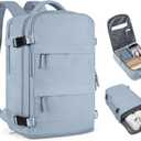 coofay Large Travel Backpack For Women Men Airline Approved Carry On Backpack Flight Approved Waterproof Sports Luggage Backpack Casual Daypack Hiking Backpack Grey Blue