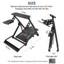 Anman Foldable Racing Flight Simulator Stand with Chair Wheel Fixed Slot