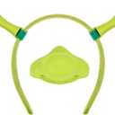 Halloween Costume Accessory Set with Green Antenna Headband and Silicone Nose Piece, Cosplay Party Dress Up Kit (Green)