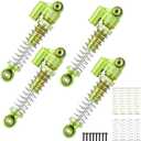SCX24 Shocks 48MM Oil-Filled Shocks Absorber Aluminum Threaded Absorber Oil Damper With Springs For Axial SCX24 FMS FCX24M Upgrades 1/24 RC Crawler (Green)