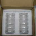 2 Pcs Drinking Glasses with Glass Straws, 20oz Iced Coffee, Milk Tea, Fruit Smoothie Glasses - Ideal for Water, Soda, Tea - Gift Set with Cleaning Brush