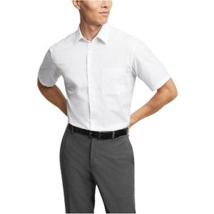 Van Heusen Men's Short Sleeve Dress Shirt Regular Fit Poplin Solid (White, XXL)