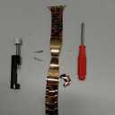 Wongeto Compatible with Apple Watch Band 38mm 40mm 41mm 42mm 44mm 45mm 49mm Women Men,Light Resin Strap Bracelet Replacement for iWatch SE Series 10/9/8/7/6/5/4/3/2/1/SE/Ultra(Rose Gold+Tortoise