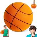 Womefic Silent Basketball No Noise, Uncoated High-Density Foam Quiet Basketball, Quiet Bounce Basketball Soundless Basketball Silent Basketball Dribbling Indoor (9.4in, Orange)