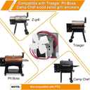 Upgraded 2.0RPM Auger Motor Replacement Parts Compatible with Traeger, Pit Boss, Camp Chef Wood Pellet Grills Smokers, AC120V 60Hz 2 Pole Universal Feeding Gear