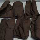 Smiry Waterproof Seat Covers for Dining Room Chairs Set of 6, Stretch Jacquard Removable Washable Chair Seat Slipcovers Protector, No Rear Covers, Brown