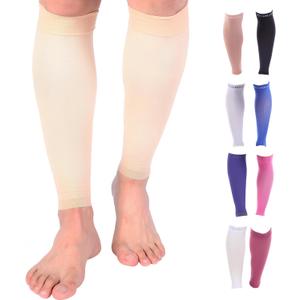 Doc Miller Compression Calf Sleeve for Men & Women, Premium Medical Grade, 15-20mmHg Graduated Support for Running, Calf Tear, Shin Splints, Knee High, Calf Sleeves, 1 Pair