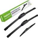 PARRATI High Performance Premium All-Season Automotive Windshield Wipers with Rear Wiper Blades Replacement for 2019-2023 Hyundai Santa Fe,Easy to Install 26"+16"+11''(Set of 3)