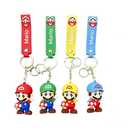 5 x Nuahyaz 4Pcs Cute Keychains, Super Brothers Keychain, Cartoon Bag Charms Car Keys, Party Favors for Boys and Girls