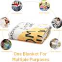 New Mom Gifts Blanket - Mama Daily Affirmations Throw 50x60'', Postpartum Self Care Inspirational Gift for Mommy to Be, Birthday Christmas Blanket for Mom