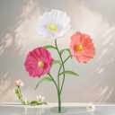 Giant Paper Flowers for Decoration with Stand - 5.6 Ft Large Artificial Flower Wedding Backdrop for Party Event Home Garden Outdoor Spring Decor (Set of 3)