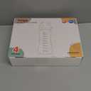 YOHKOH Natural Glass Baby Bottle with Level 2 Medium Flow Nipple, Newborn Anti-Colic Baby Bottles, Wide Neck Mushroom Baby Glass Bottle (8.8ounce (Pack of 4), Blue2)