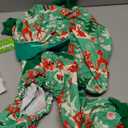 LovinPet Large Dog Christmas Pajamas for Dogs - Shirts for Big Dogs Xmas Holiday Costume Lightweight Pullover, Christmas Critters Aqua Prints Large Dog Pjs, Pitbull Dog Onesie, Pitbull Onesie, 2XL (Green)