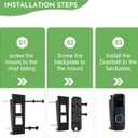 2 x Vinyl Siding Mount for Blink Video Doorbell (2nd Gen) - Adjustable Corner Wedge for 4" Standard Siding, Includes Removal Key & Screws