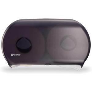 San Jamar - SJMR4000TBK R4000TBK Twin 9" Jumbo Tissue Dispenser, Black Pearl, 12" x 19" x 5.3"