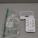 Wall Outlet Extender with Surge Protector, 6 AC Outlets, Shelf, 2 USB & USB C Charging Ports - Home & Dorm Plug Expander (White)