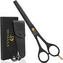 Thinning Shears for Hair Cutting - DEMAXA Hair Thinning Scissors Professional Barbers Texturizing Shears for Salon & Home Use - 6.5-inch Black High Carbon Stainless Steel Thinning Sheers