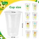18 oz Champion Cup Salute To Germany, 4-Time World Soccer Champion, 24-Count Disposable Plastic Party Cups, Flag Themed for Fan Event Decorations Game-Day Festival, AUF GEHT'S DEUTSCHLAND