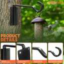 Plant Hanger Outdoor(6 Inch/2 Pack) Heavy Duty Hanging Plant Bracket for Hanging Plants Outside, Plant Wall Hooks for Bird Feeders, Wind Chimes, Flower Baskets