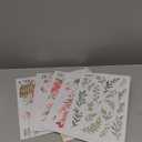 decalmile Hanging Flower Vine Double Sided Window Clings Pink Peony Floral Window Decals Anti-Collision Glass Window Doors Window Stickers