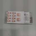 BTArtbox Toe Nails Press On Short, Brown Ombre Press On Toenails Square for Women, Squoval Press on Toe Nails with Glue, Fake Toenails in 16 Sizes- 32 Toenails Kit, Baby Boomer Brown