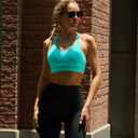 RUNNING GIRL Sports Bras for Women,Strappy Crisscross Back Padded Low Impact Running Sports Bra with Removable Cups (XXL)