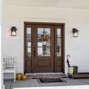classy leaves Outdoor Wall Lights, Exterior Wall Sconces Light Fixtures with Textured Glass, Black Gold Water and Anti-Rust Rectangle Porch Light for House, Front Door, Patio, Garage