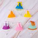 LEBENGURU 12 Pack Mini Party Hats for Stuffed Animals, Felt Cone Birthday Party Hats for Dolls Dog Cat Rabbit Puppy Animal