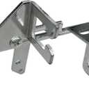 24283 Throttle Cable Bracket Kit, Chrome Steel Carburetor Linkage Bracket Fits for SBC BBC Holley