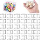 Gonice Clear Acrylic Storage Boxes with Lids, 30 Pack 2.2 Cube Organizer for Jewelry, Candy, Crafts