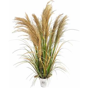 Alonfala - 43" (1-Pack) Pampas Grass Potted Plants - Artificial Faux Plants Featuring Tall Grass, Home Decor, Housewarming, and New Home Celebration. Elevate with Fake Plants, Ideal for Floor Decor.