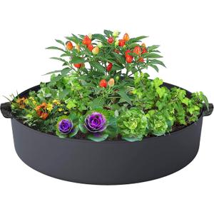 ZtohPyo 15 Gallon Plant Grow Bags, Round Fabric Raised Garden Beds Planter Pots with 2 Handles,Durable Breathe Cloth Planting Bed Gardening Container to Grow Vegetables for Outdoor Plants
