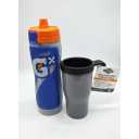 Gatorade 32oz Gator-skin Bottle, Blue and Insulated Mug Grande Tassel Isolante