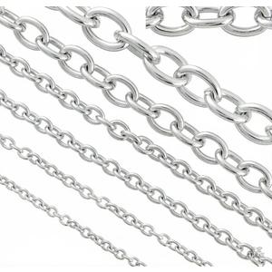 Coiris 33 Feet Stainless Steel Cable Chain for Jewelry Making Bulk, 2.5mm Soldered Link Chain Spool for DIY Necklaces Bracelets Crafts, Anti-Tarnish Metal Chain Roll (No Clasps Included)