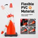 HiGiant 28 Inch Traffic Cones 8 Pack, Orange Safety Cone with Weighted Base, High-Visibility and Impact-Resistant, for Parking, Road Construction, Drivers Training, Driveway
