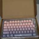 Cute Pink Purple Gradient Keycaps MOA Profile PBT Keycaps 134 Keys Five-Side Dye Sublimation for Mechanical Keyboard Aesthetic Heart Pattern