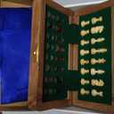 Magnetic Travel Chess Board Set - Classic Wood Staunton 7 X 7 Inch Pocket Chess Set with Folding Game Board Handmade in Fine Rosewood