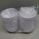 Newtay 49 Pcs Plastic Bowls 14 oz Disposable Heavy Duty Rim Soup Bowls for Weddings Parties Dinners, Thanksgiving Christmas and Everyday Use (Pure White)