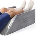 LightEase Post-Surgery Leg, Knee, Ankle Elevation Double Wedge Pillow, Memory Foam Leg Elevating Pillow for Injure, Sleeping, Foot Rest, Reduce Swelling