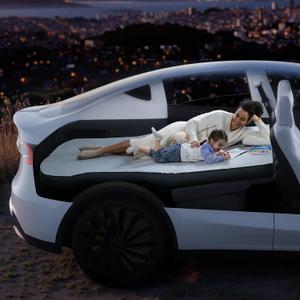 Havnby 4.5inch Foam Mattress for Tesla Model Y, Full Size Bed, Vacuum Compression, Roadtrip, Job Shifts, Nap, Camping, Guests & Home, Rechargeable Pump and Eyemask Provided, 2020-2024 Model Y