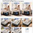 OhGeni 20" Queen Air Mattress (1-Pack) with Built in Pump, Inflatable Blow Up Bed, Upgraded Air Column Support for Enhanced Stability, Raised Height for Easy Entry & Exit, 650 lbs Capacity