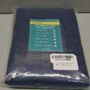 Cotton Full Flat Sheet Only, 600 Thread Count 100% Egyptian Cotton Top Sheet 1Pcs, Cool & Breathable Flat Bed Sheets Wrinkle, Fade, Stain Resistant (Navy Blue Stripe Full)