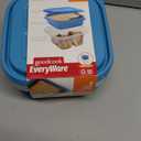 GoodCook EveryWare Food Storage Containers with Lids BPA-Free Plastic Lunch Cube Set Perfect for Food Prep & Meal Packing 2-Compartment Leak-Resistant Design Keeps Foods Fresh, 7-Pack, Blue