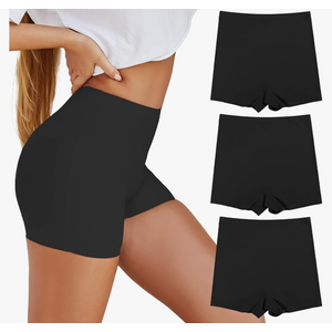 SHARICCA BoyShorts Panties for Women Seamless Soft Boy Shorts Underwear Short Boxer Briefs Anti Chafing 3 Pack, Size S