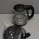 Elite Gourmet EKT1001 Electric 1.0L BPA-Free 1100W Glass Kettle Cordless 360 Base, Stylish Blue LED Interior, Handy Auto Shut-Off Function  Quickly Boil Water For Tea & More, Black